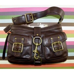 🤎NEW COACH LEGACY BROWN LEATHER MANDY SATCHEL SHOULDER BAG~65TH ANNIVERSARY🤎